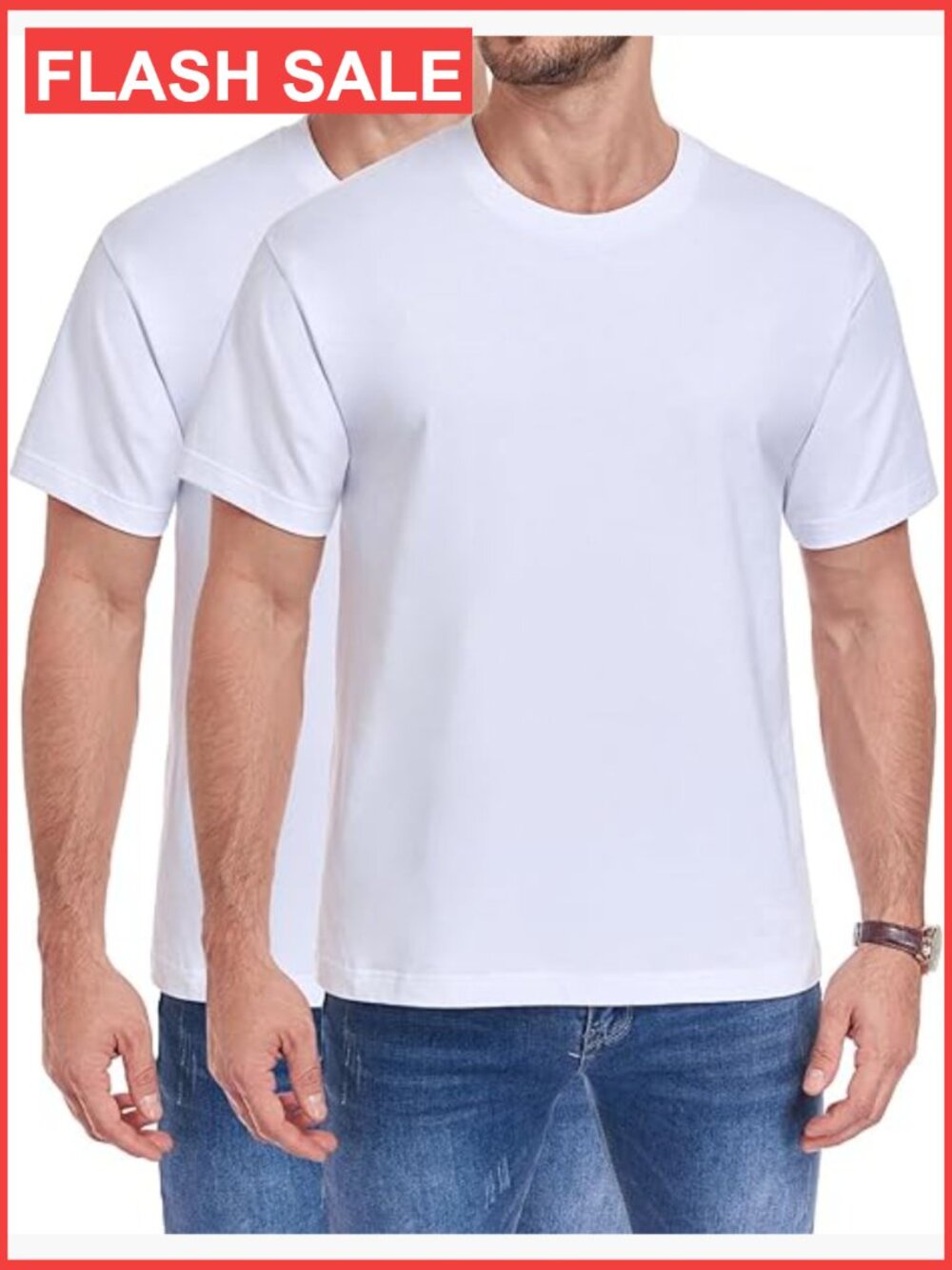 Men’s 100% Cotton Crewneck Short Sleeve Tees Multipack